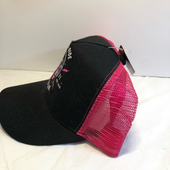 Ladies Ball Cap 1971 Live to Ride Ride to Live mess Snapback New Motorcycle pink - Picture 10 of 10